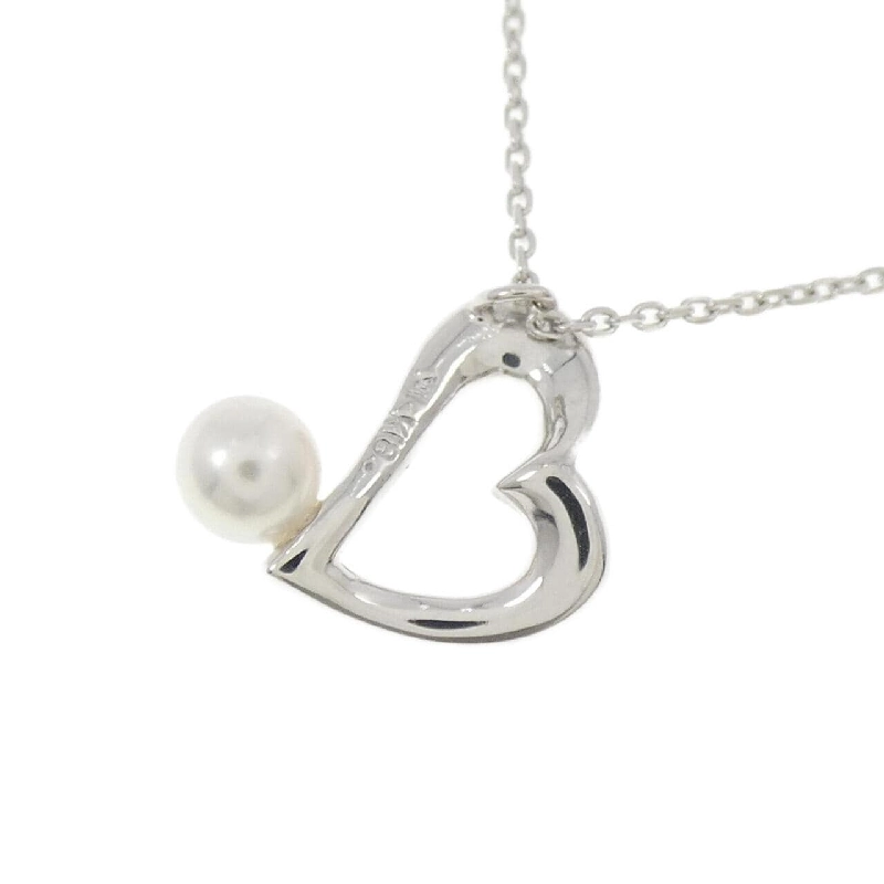 K18WG Dây chuyền ngọc trai Akoya hình trái tim - Hàng hiệu Authentic 857385