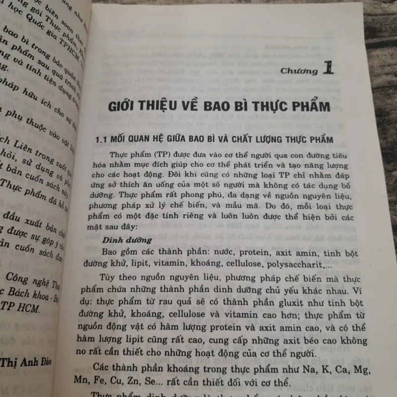 Kỹ thuật Bao bì Thực phẩm. TG Tiến sỹ Đống Thị Anh Đào. ĐHBK TPHCM 745140