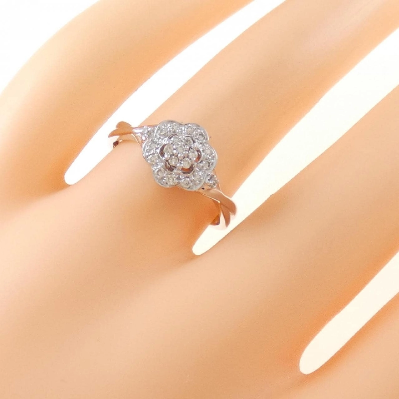 Nhẫn kim cương K18WG hoa 0.14CT 671179