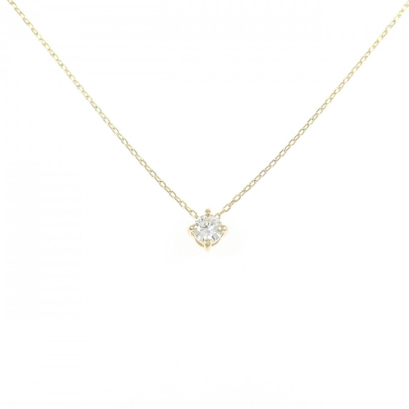 K18YG Solitaire Dây chuyền kim cương 0.10CT - Hàng hiệu Chính hãng 858655