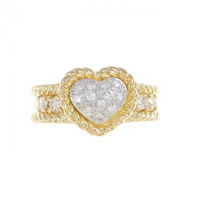 Nhẫn kim cương hình trái tim K18YG/K18WG 0.31CT 668264