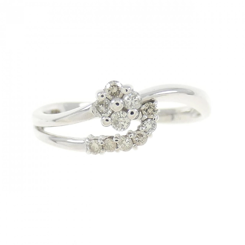 Nhẫn kim cương hoa K18WG 0.15CT 673520