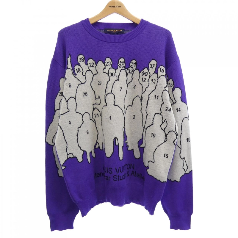 Louis Vuitton LOUIS VUITTON Studio Jacquard Crew Neck HNN93WZLL Áo len - Hàng hiệu Chính hãng 887555