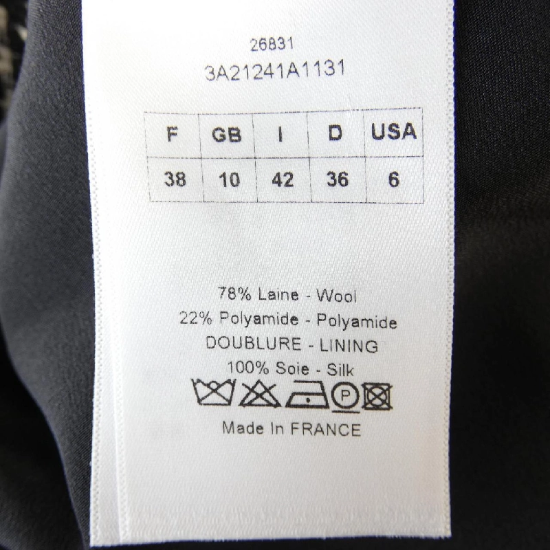 Jacket không cổ CHRISTIAN DIOR 3A21241A1131 629449