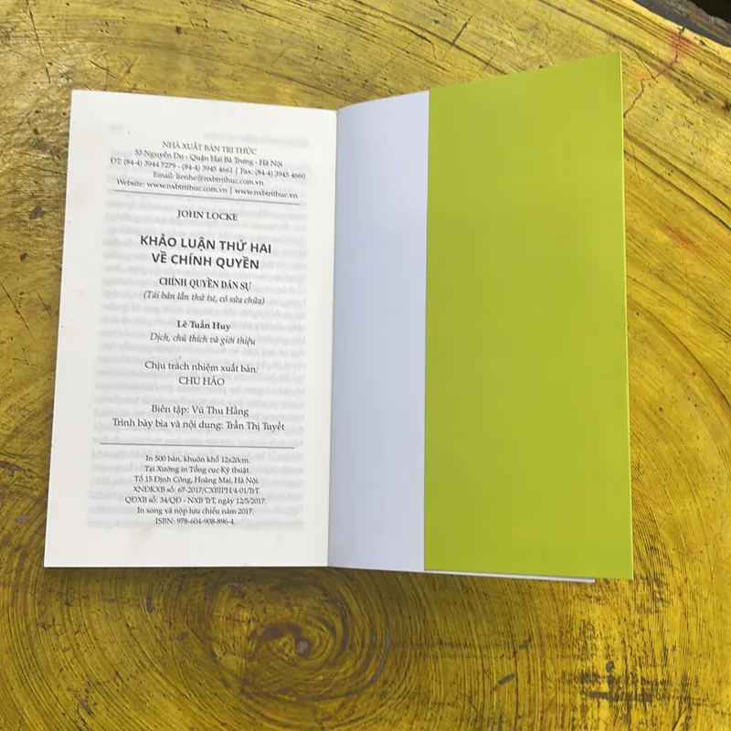 KHẢO LUẬN THỨ HAI VỀ CHÍNH QUYỀN- JOHN LOCKE 704305