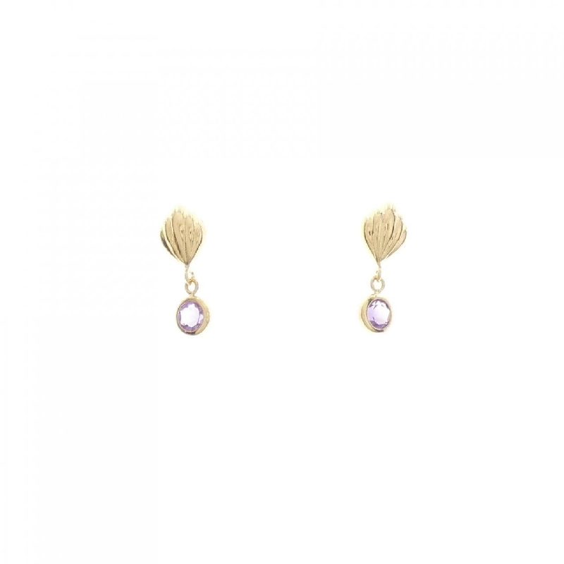 K18YG Amethyst Bông tai - Hàng hiệu Authentic 871124