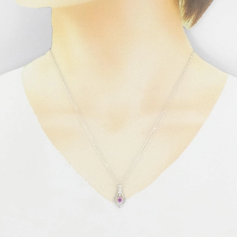 K18WG Sapphire Necklace 0.37CT - Hàng hiệu Authentic 866759