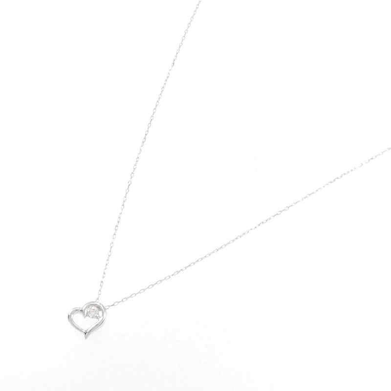 K18WG Dây chuyền hình trái tim kim cương 0.03CT - Hàng hiệu Chính hãng 860129