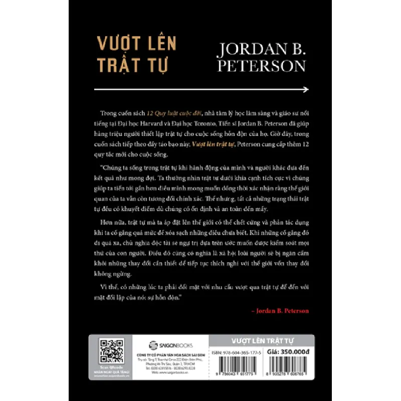 Vượt Lên Trật Tự - 12 Quy Tắc Cho Cuộc Sống - Jordan B. Peterson 296456