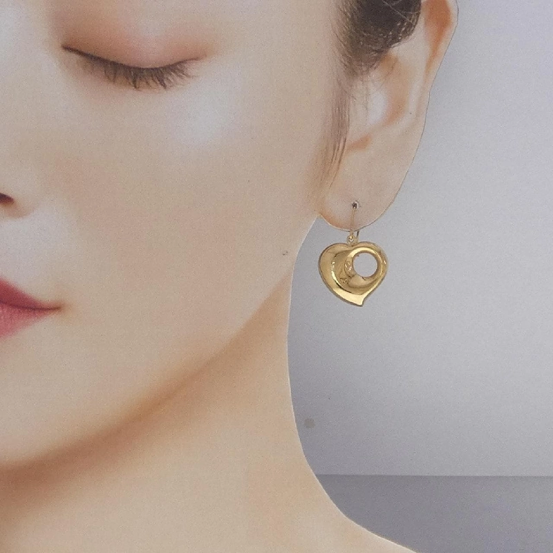 K18YG Bông tai hình trái tim - Hàng hiệu Chính hãng 868173