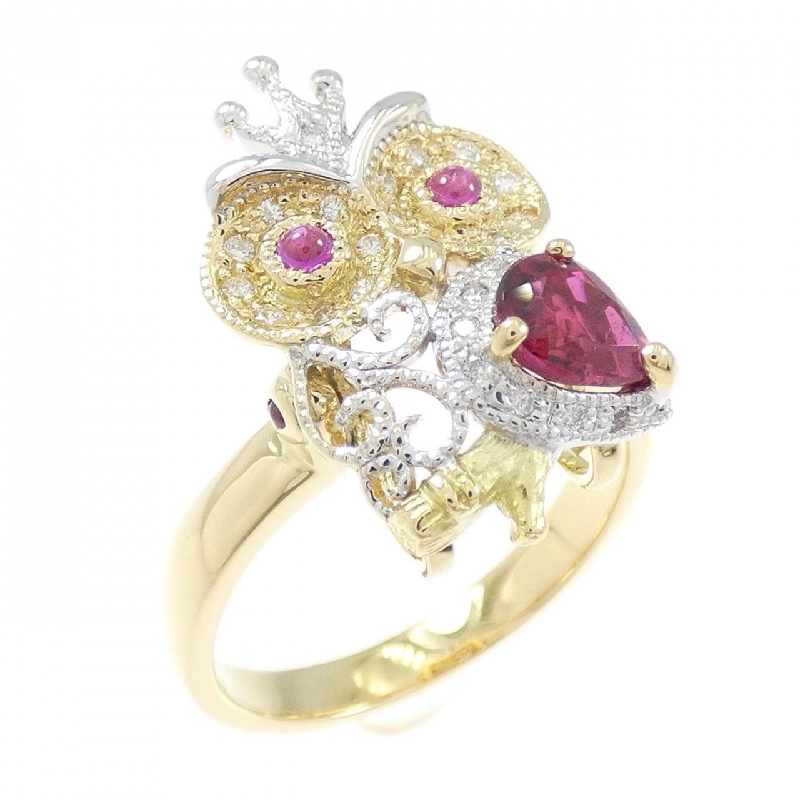 Nhẫn tourmaline rubellite K18YG/K18WG 0.45CT - Hàng hiệu chính hãng 850800