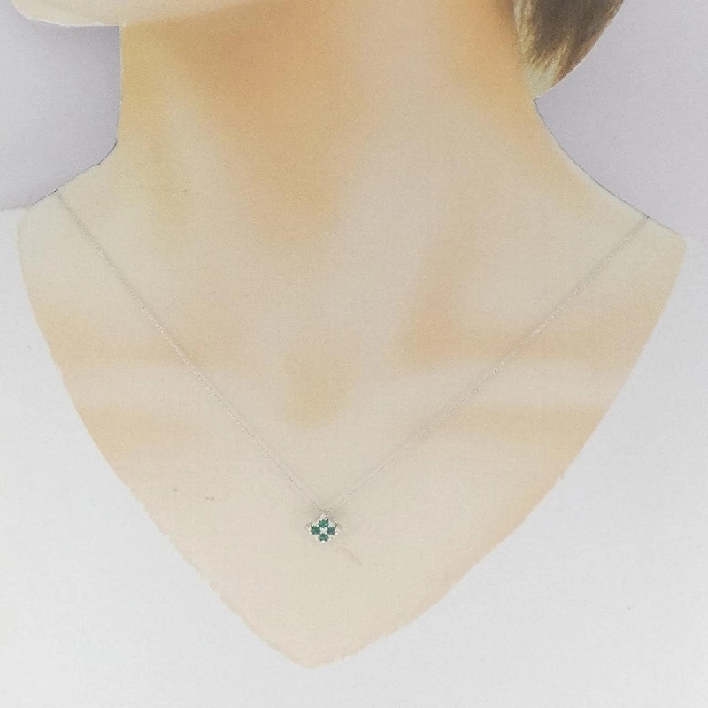 K18WG Emerald Necklace 0.25CT - Hàng hiệu Authentic 865893