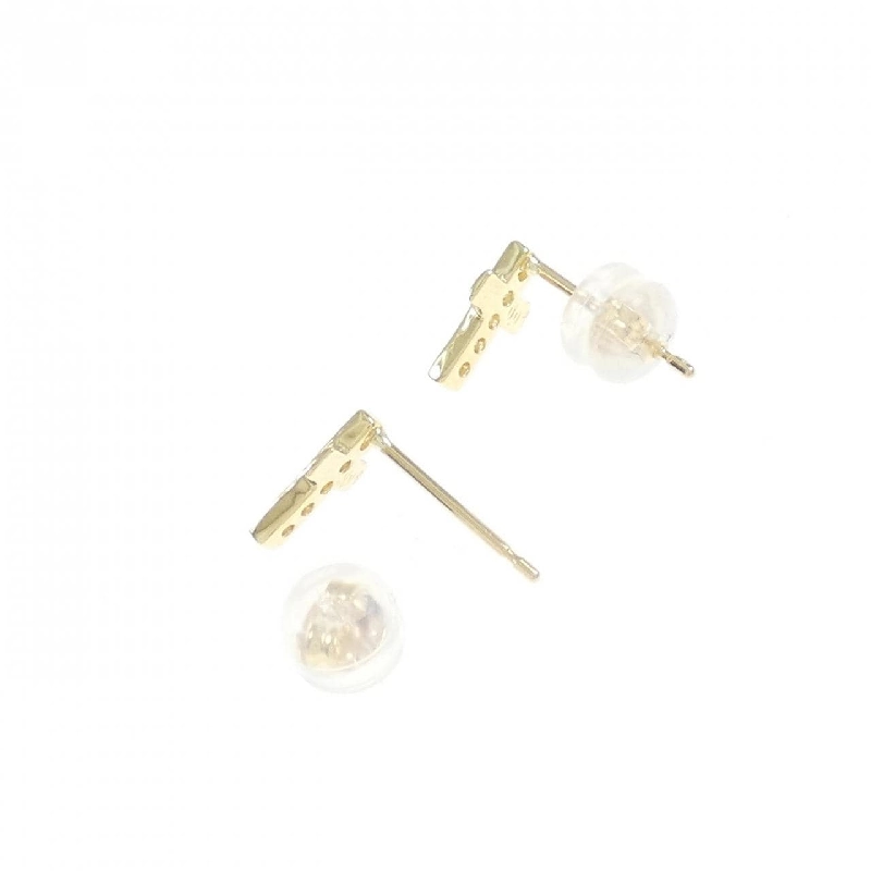 K18YG Bông tai kim cương chéo 0.10CT - Hàng hiệu Chính hãng 869221