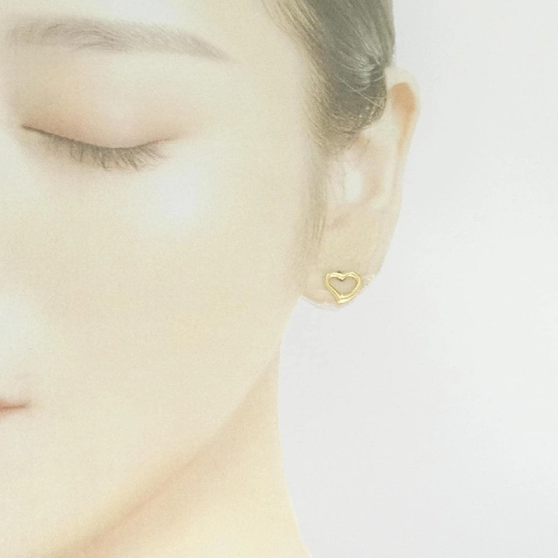 K18YG Bông tai hình trái tim - Hàng hiệu Chính hãng 868916