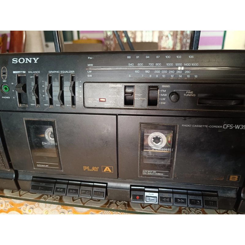 Đài Radio Cassette (các sét) Sony CFS W390L cũ, hát tốt  291521