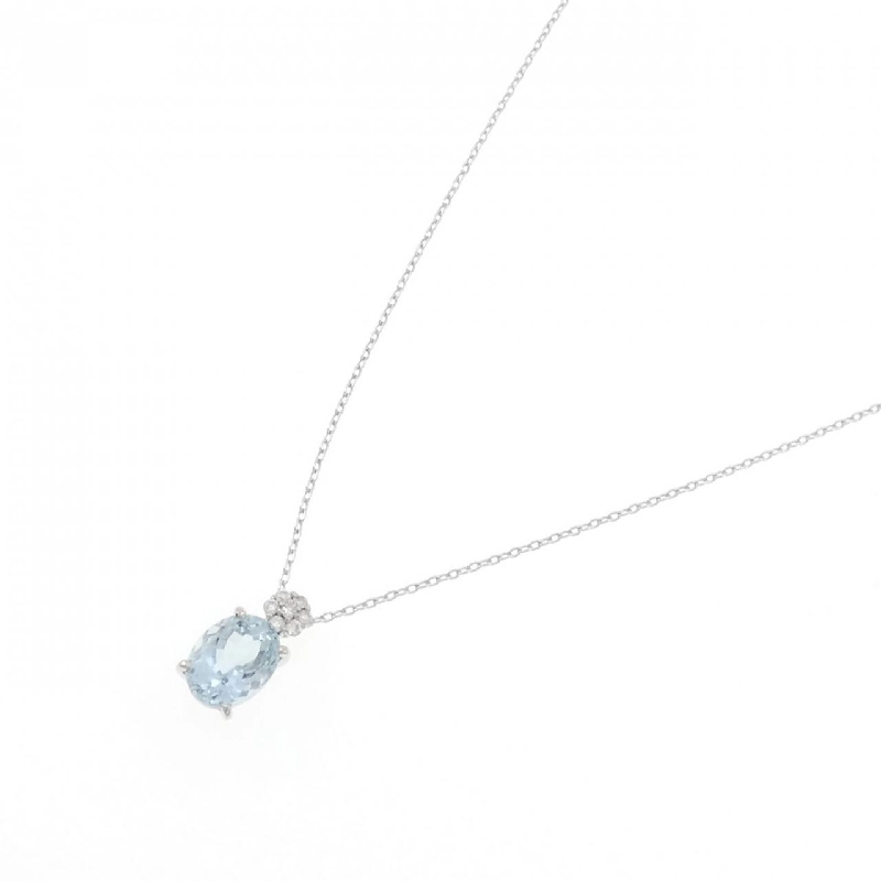 K18WG Aquamarine Necklace 1.36CT - Hàng hiệu Authentic 857818