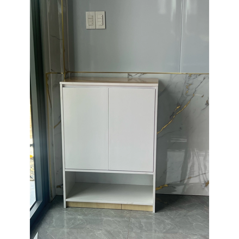 Tủ dép decor hiện đại tone trắng thanh lịch 494234