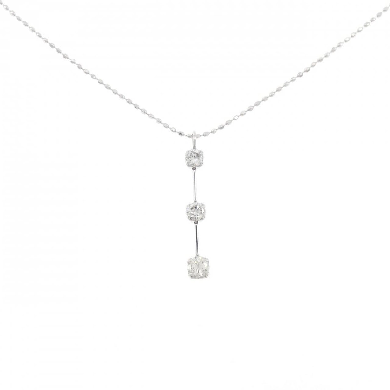 K18WG Dây chuyền kim cương ba viên 0.30CT - Hàng hiệu Chính hãng 863296