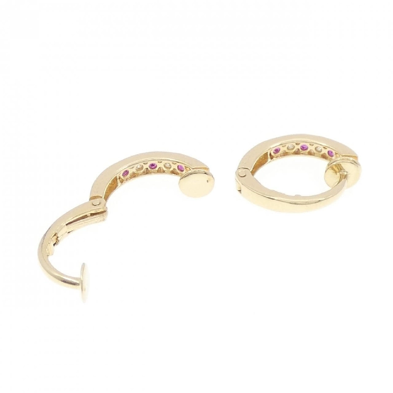 K18YG Bông tai Ruby - Hàng hiệu Chính hãng 870063