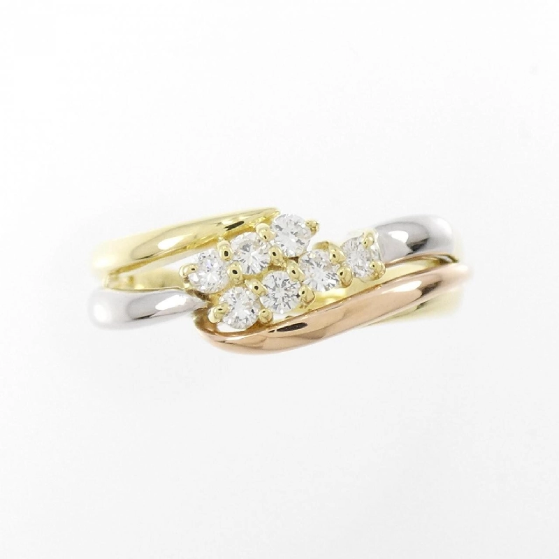 Nhẫn kim cương K18YG/PT/K18PG 0.18CT 673156