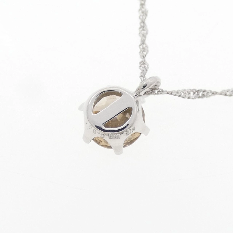 K18WG Solitaire Dây chuyền kim cương 0.601CT - Hàng hiệu Chính hãng 860830