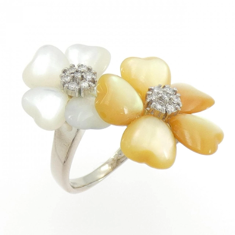 Nhẫn hoa ngọc trai mẹ K18WG - Hàng hiệu Authentic 847885