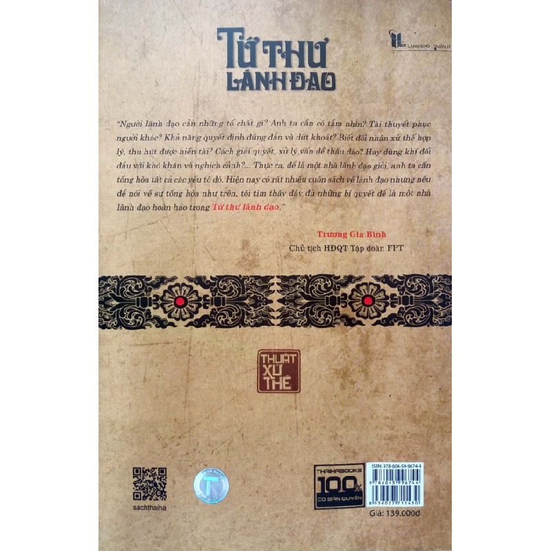 Tứ Thư Lãnh Đạo - Thuật Xử Thế (Bìa Cứng) - Hoà Nhân 69902