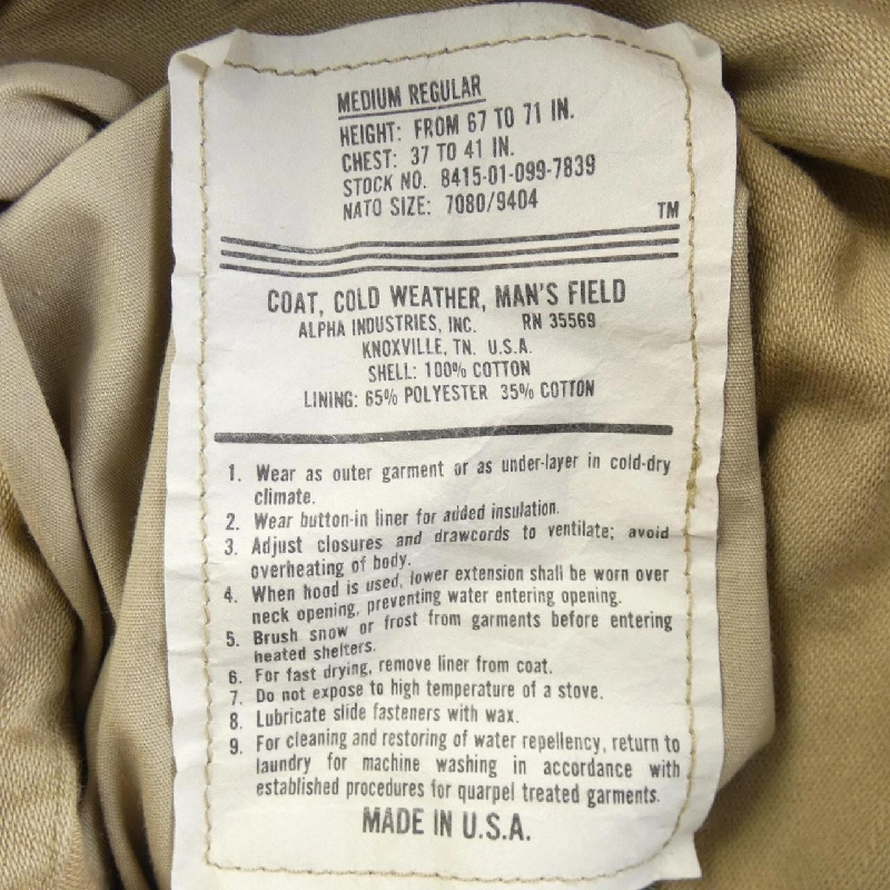 Áo khoác ALPHA - Hàng hiệu Authentic 898011