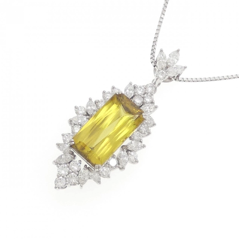 K18WG Sphene Necklace 7.44CT - Hàng hiệu Authentic 859232