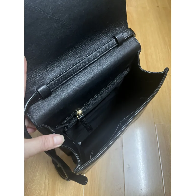 Túi nam phom hộp 22x26x7 da thật 2hand 996735