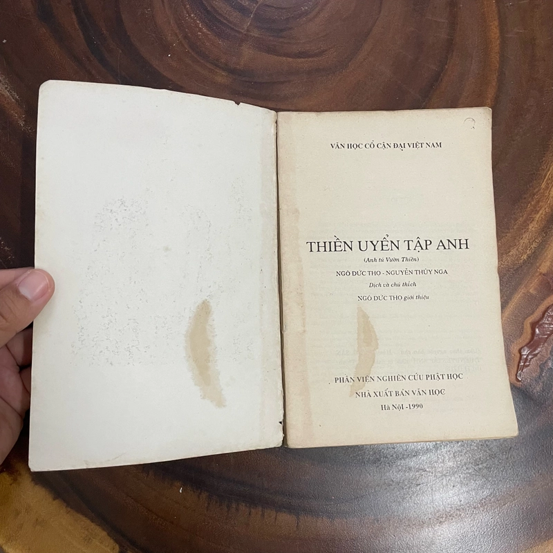 II Tựa sách: Thiền Uyển Tâm Anh (Anh Tú Vườn Thiền) - Ngô Đức Thọ - 1990 446120