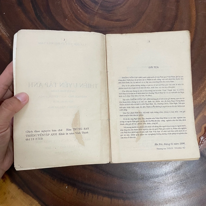 II Tựa sách: Thiền Uyển Tâm Anh (Anh Tú Vườn Thiền) - Ngô Đức Thọ - 1990 446120
