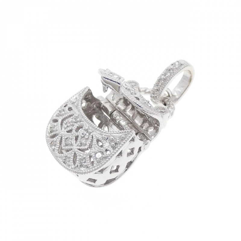 K18WG Túi xách Dây chuyền Kim cương 0.21CT - Hàng hiệu Chính hãng 867118