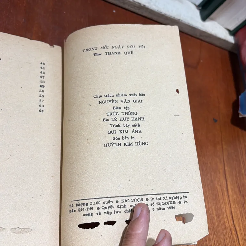 [Bị Mọt] - II Thơ: Trong Mỗi Ngày Đời Tôi - Thanh Quế - 1986 796302