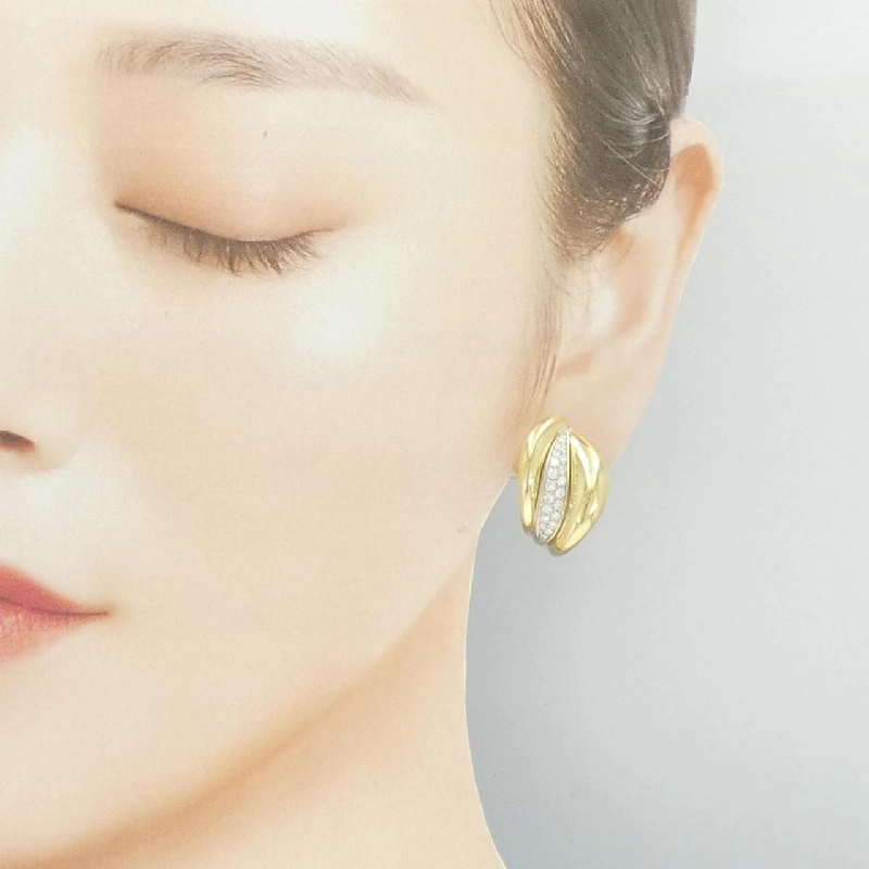 K18YG/K18WG Bông tai kim cương - Hàng hiệu Authentic 866786