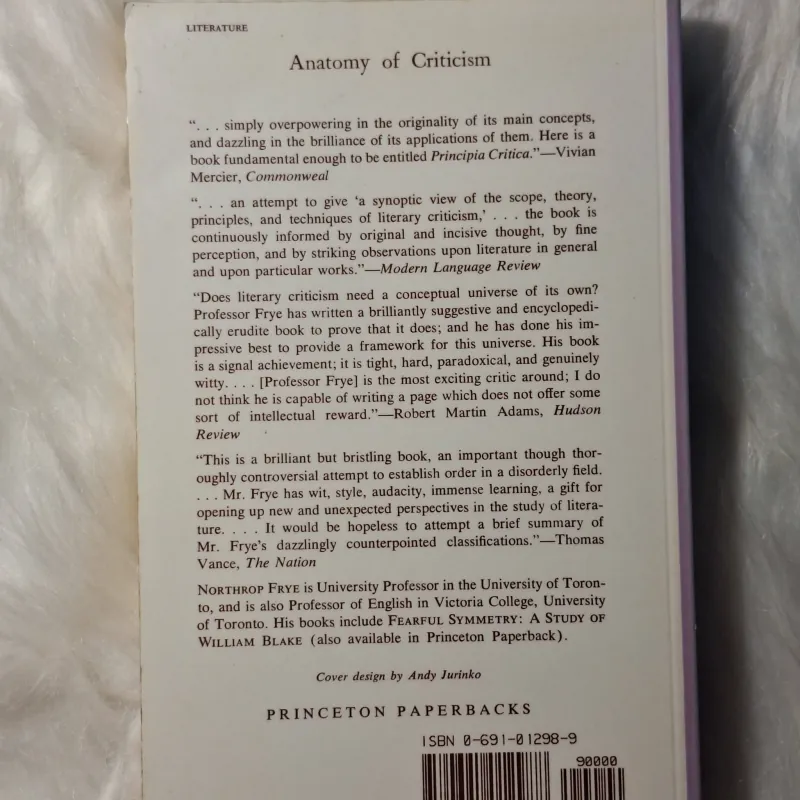 Northrop Frye - Anatomy of Criticism: four essays 780105