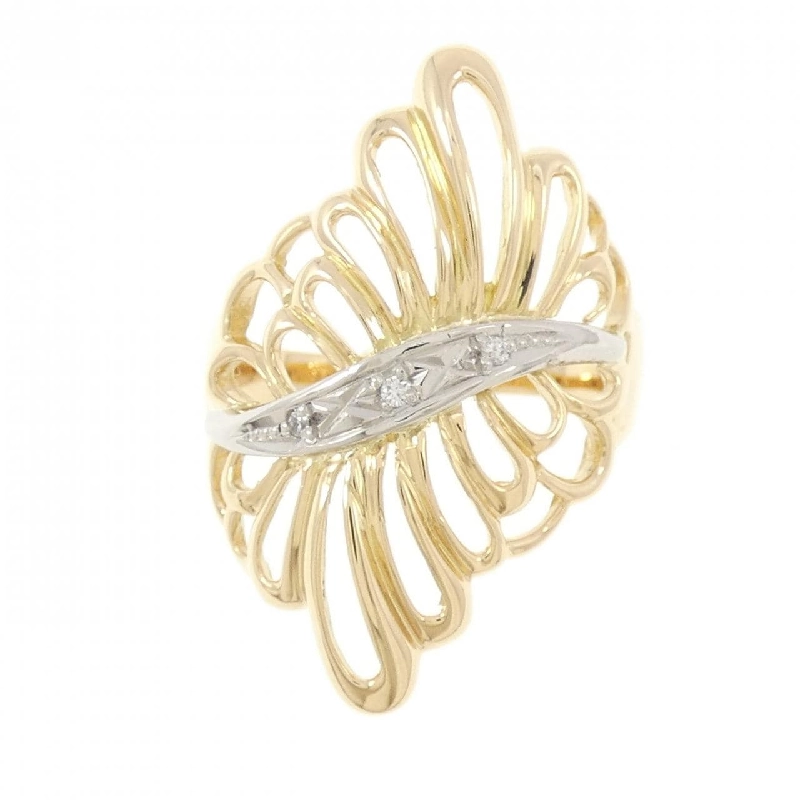 Nhẫn kim cương K18YG/PT900 0.03CT - Hàng hiệu Authentic 848856