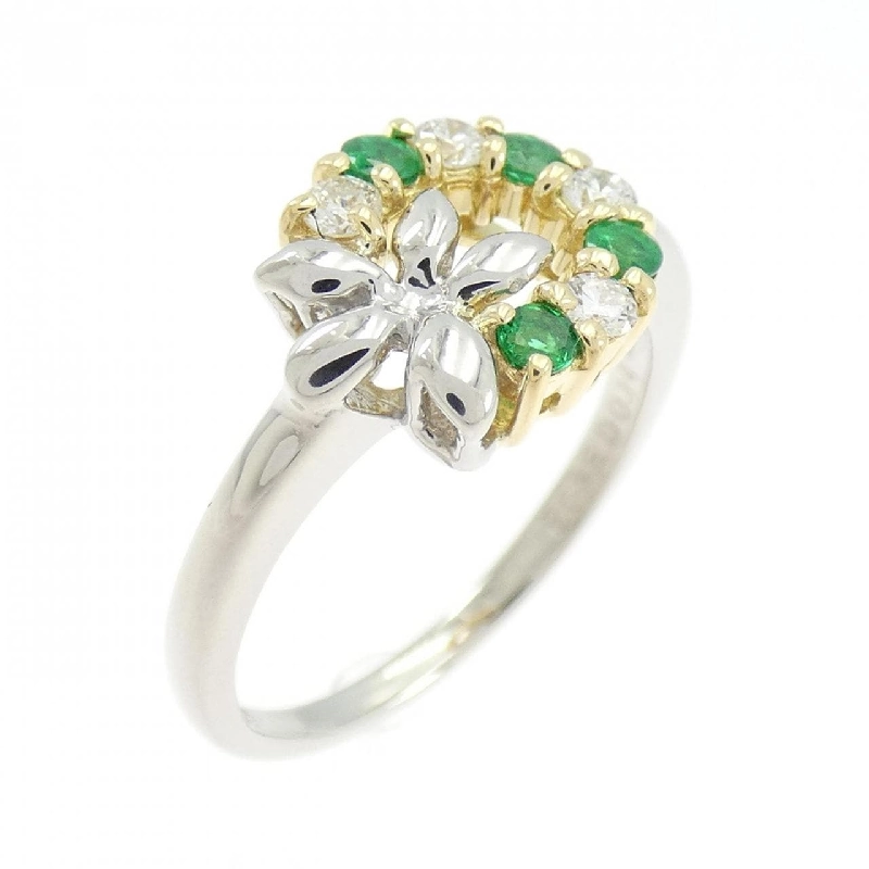 Nhẫn Emerald PT900/K18YG 0.15CT - Hàng hiệu Authentic 849713