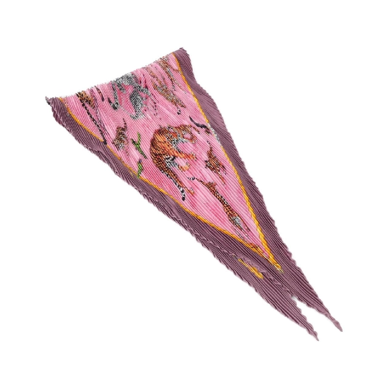 Khăn quàng cổ xếp nếp TENDRESSE FELINE của Hermès - Hàng hiệu Authentic 807415