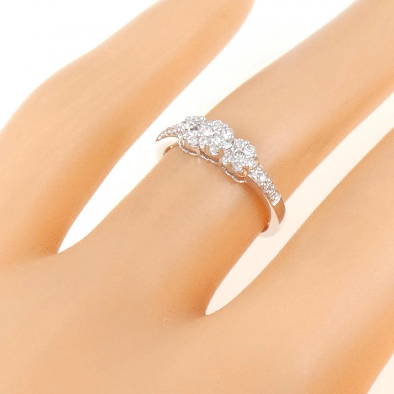 Nhẫn kim cương hoa K18WG 0.25CT - Hàng hiệu Authentic 848874