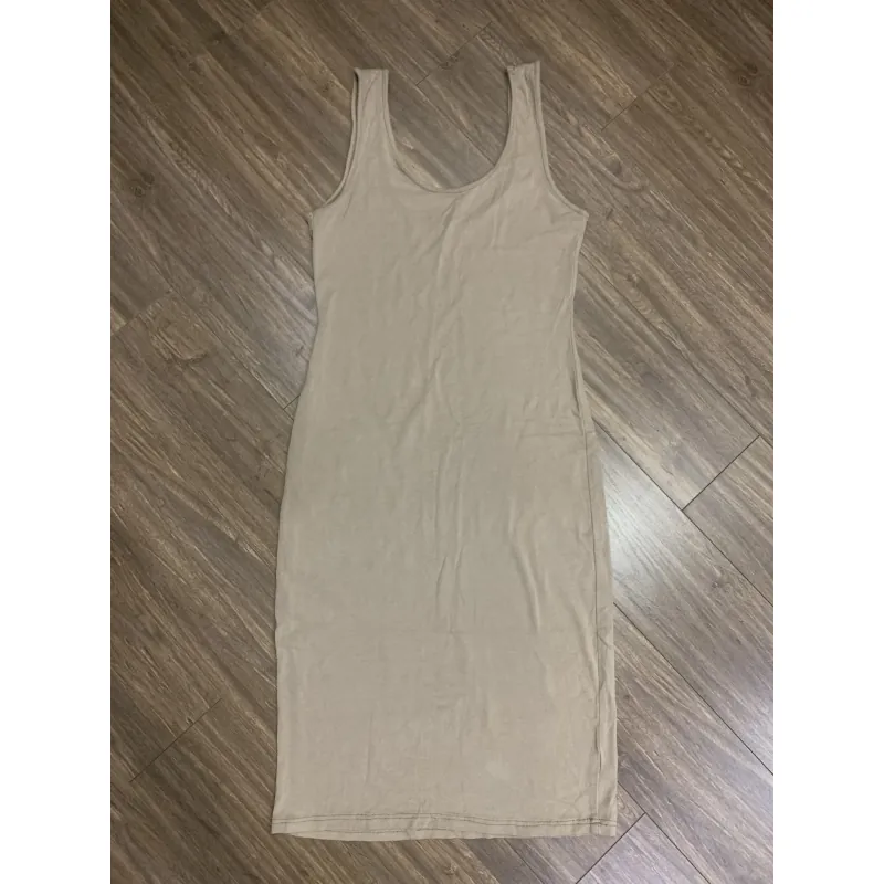 Váy thun ôm màu be size S 934628