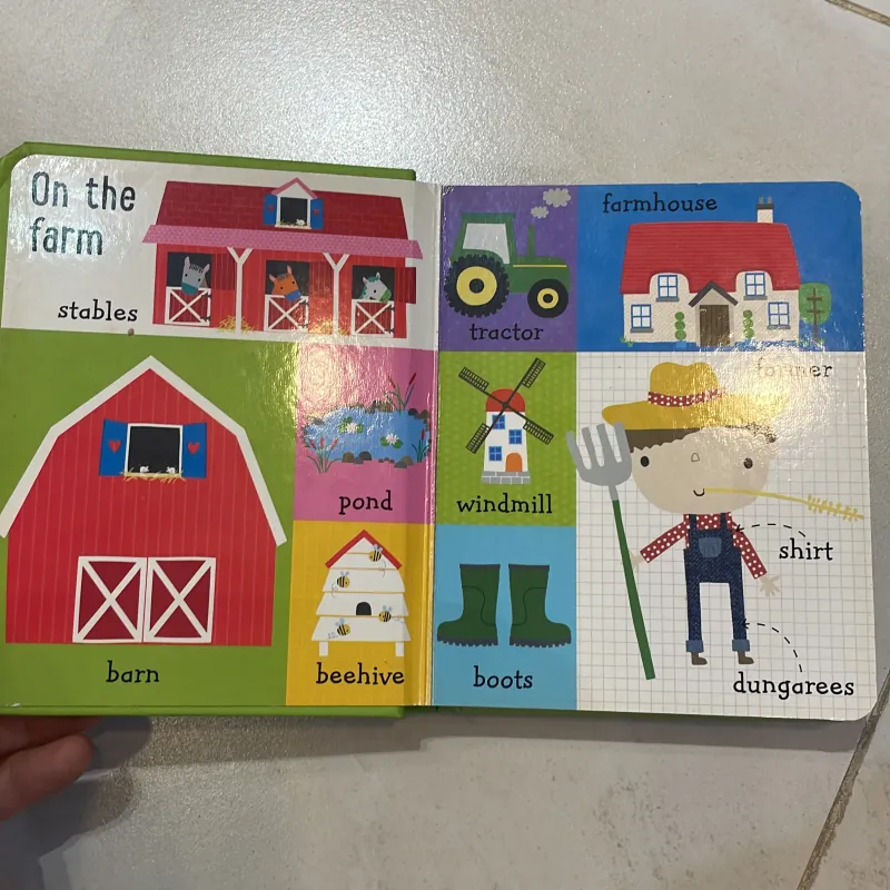 NGOẠI VĂN tiếng anh trẻ em: 100 Farm Words - sách bìa cứng đẹp  1027610