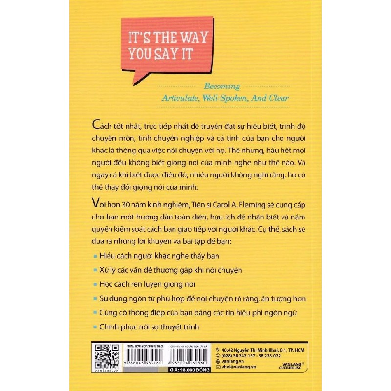 Cách Ta Nói Sẽ Làm Nên Tất Cả - Carol A. Fleming, Ph.D. 180928