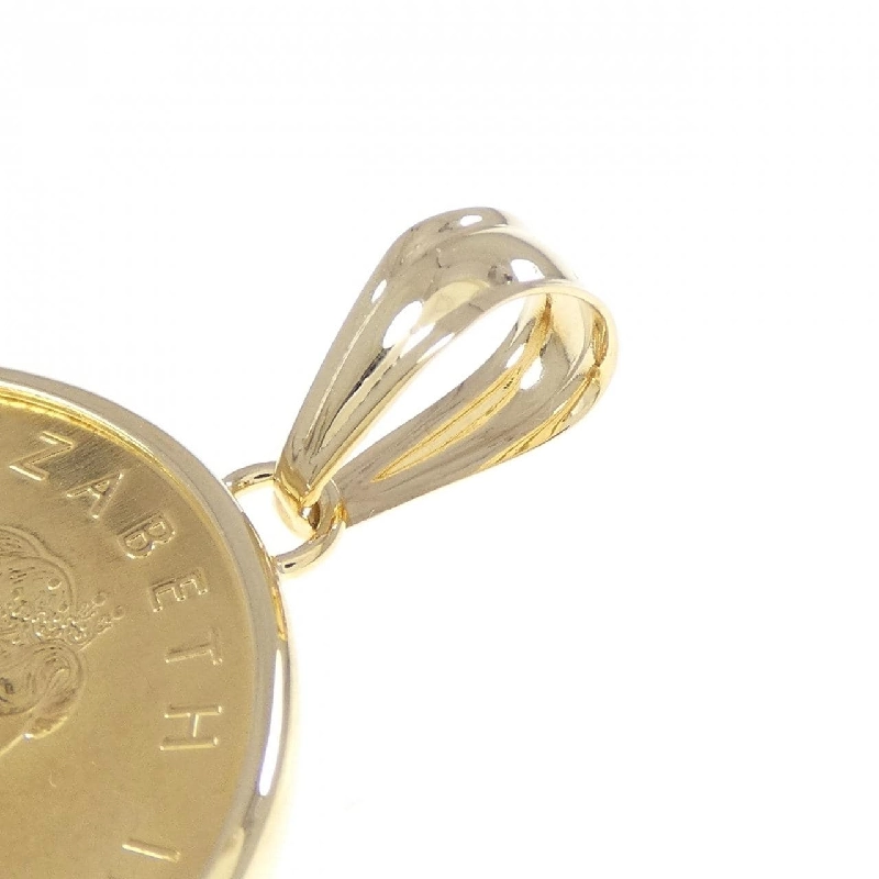 K18YG(枠) Mặt dây chuyền đồng xu - Hàng hiệu Authentic 869815