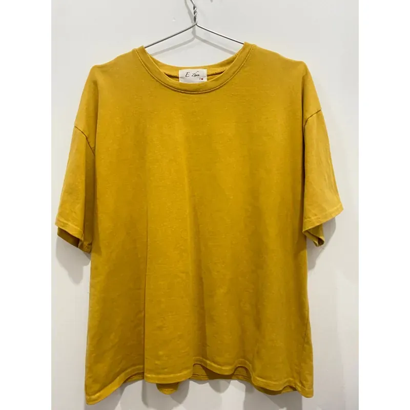 MỚI 98%***ÁO PHÔNG NGẮN TAY OVERSIZE MÀU VÀNG ĐẤT * TẶNG QUÀ 0Đ 591537