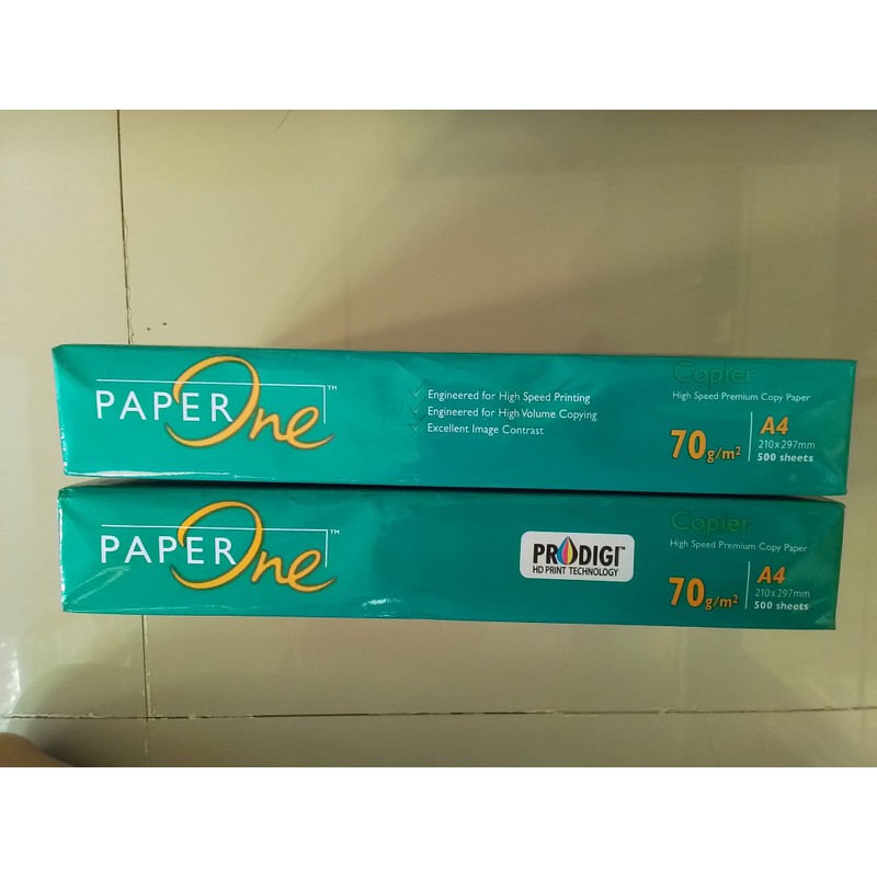 Combo 2 lốc Giấy in a4 hiệu Paper one, 1 lốc có 70grm 500 tờ 132930
