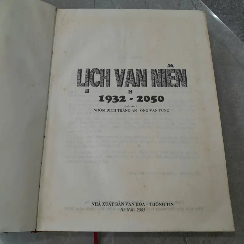 LỊCH VẠN NIÊN 1932-2050 - TRÀNG AN, ÔNG VĂN TÙNG 786888