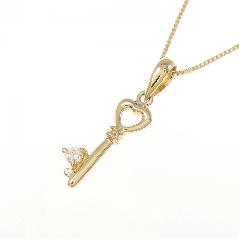 K18YG Khóa Kim Cương Dây Chuyền - Hàng hiệu Chính hãng 861602