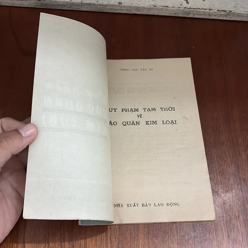 II Sách Xưa: Quy Phạm Bảo Quản Kim Loại - Tổng Cục Vật Tư - 1970 603009