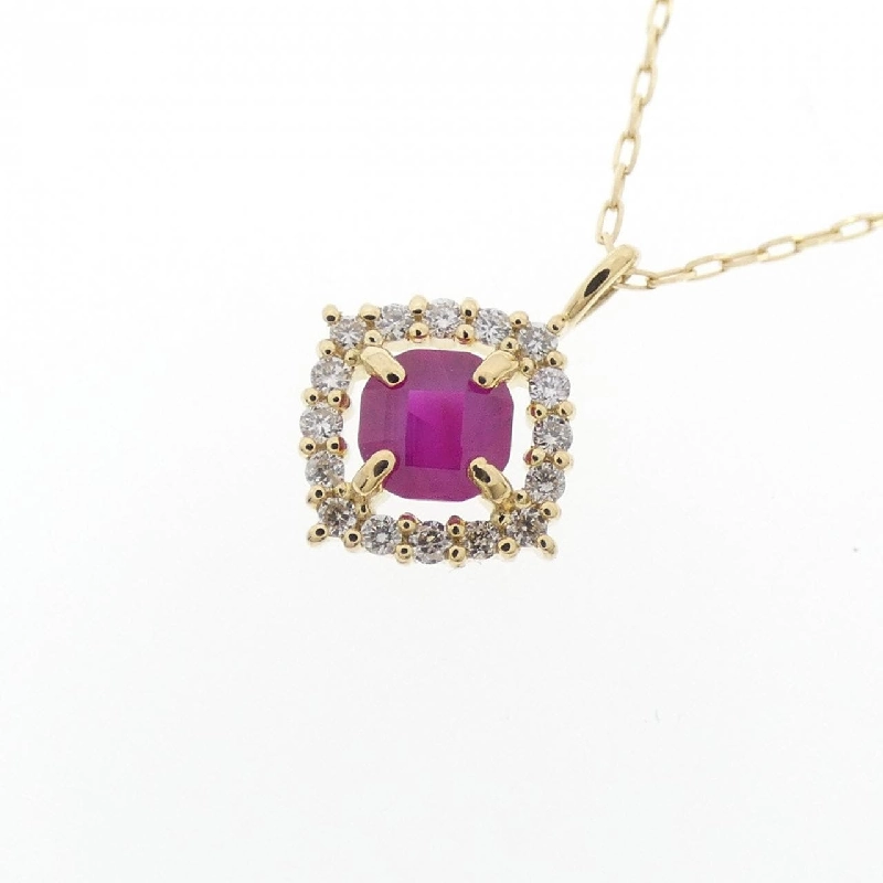 Dây chuyền ruby K18YG 0.25CT - Hàng hiệu chính hãng 866912